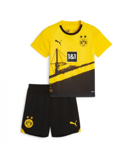 Borussia Dortmund Heimtrikotsatz für Kinder 2023-24 Kurzarm (+ Kurze Hosen)